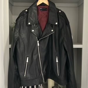 Real Leather Motto Jacket